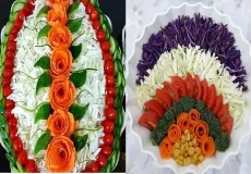 تزیین چند مدل سالاد + تزیین چند مدل سالاد با دیزاین های خلاقانه