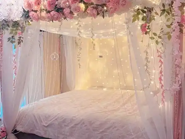 تزیین تخت عروس + تزیین تخت عروس با سلیقه و ایده ای بینظیر و جذاب