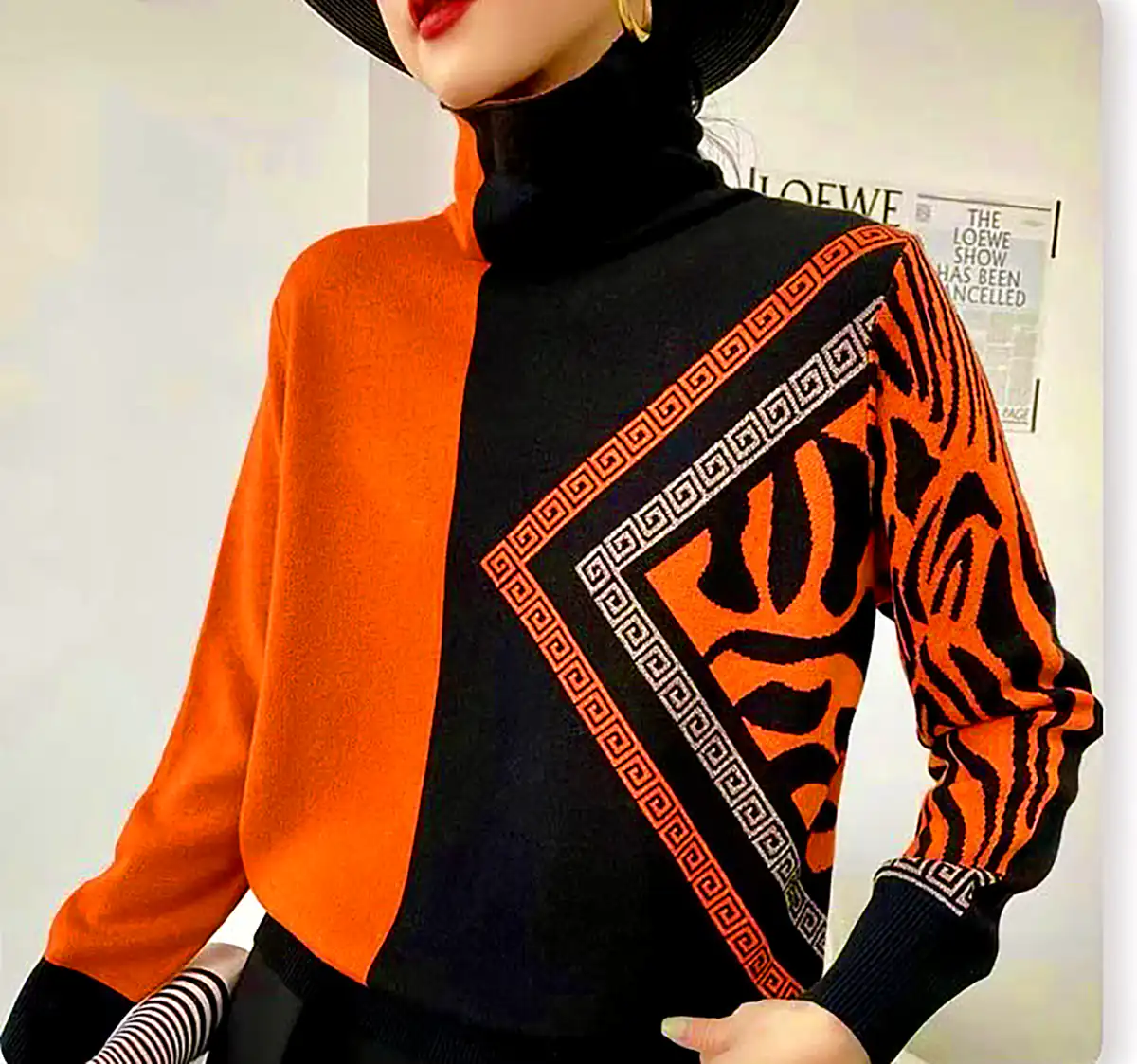 ژاکت بافتنی رنگی زنانه