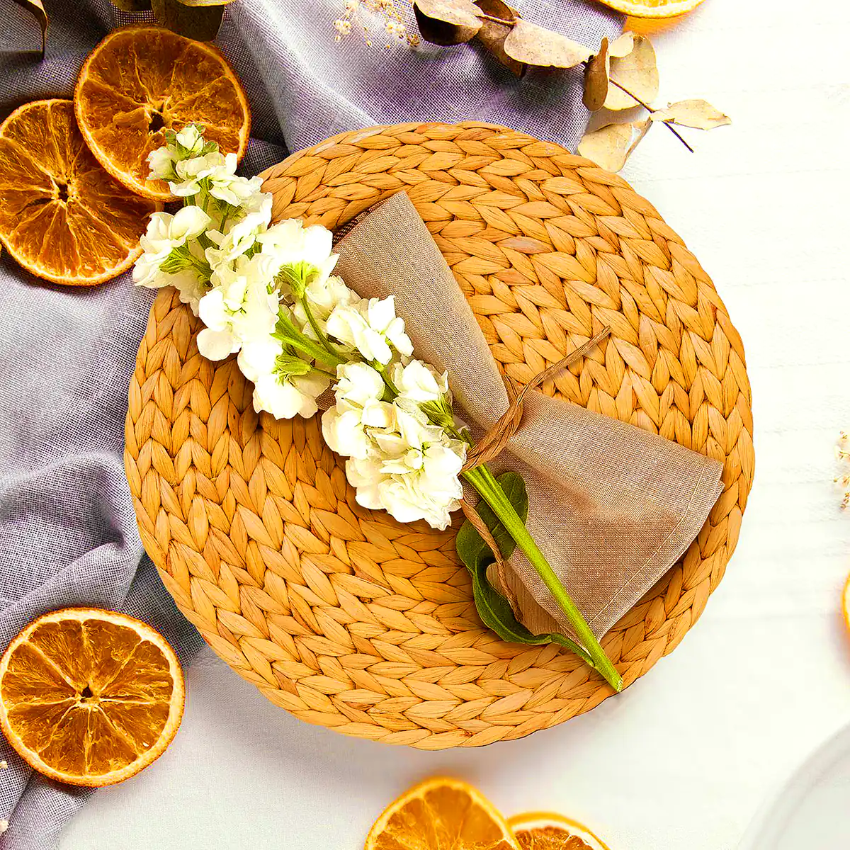 زیر بشقابی حصیری مدرن