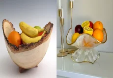 ظرف میوه خوری شیک + میز پذیرایی متفاوت و لوکس با ظرف میوه خوری شیک