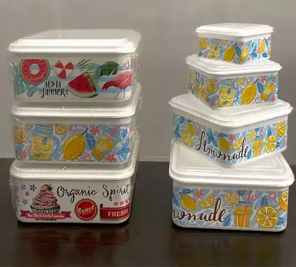 ظروف پلاستیکی درب دار + هماهنگی نظم سلیقه و زیبایی در ظروف پلاستیکی درب دار