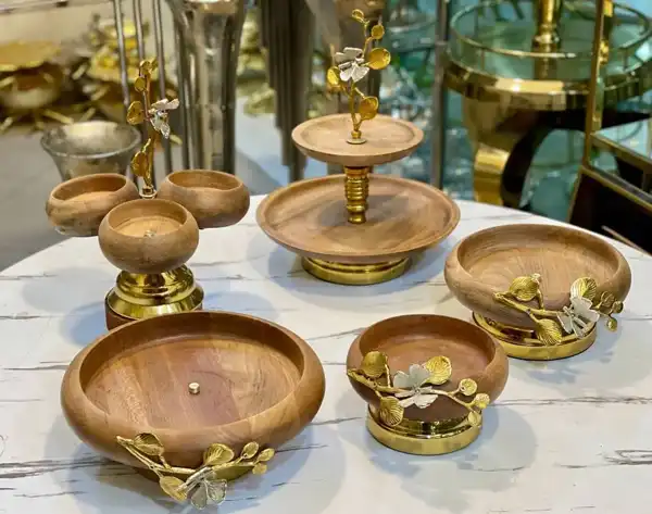 ظروف پذیرایی چوبی + ظروف پذیرایی چوبی با طرح‌های یونیک و منحصربفرد