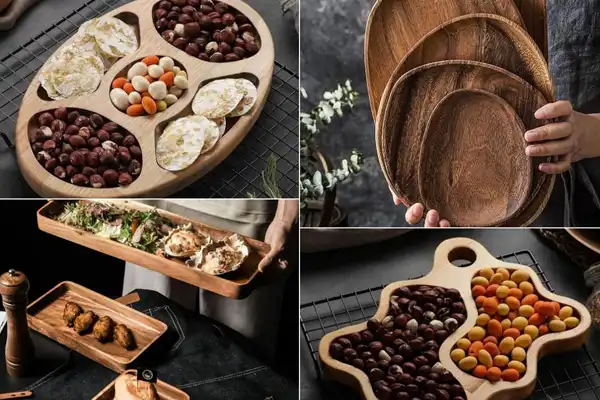 ظروف پذیرایی چوبی + ظروف پذیرایی چوبی با طرح‌های یونیک و منحصربفرد