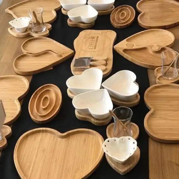 ظروف پذیرایی چوبی + ظروف پذیرایی چوبی با طرح‌های یونیک و منحصربفرد