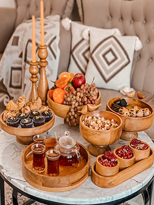 ظروف پذیرایی چوبی + ظروف پذیرایی چوبی با طرح‌های یونیک و منحصربفرد