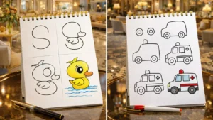 آموزش مرحله به مرحله نقاشی کودک