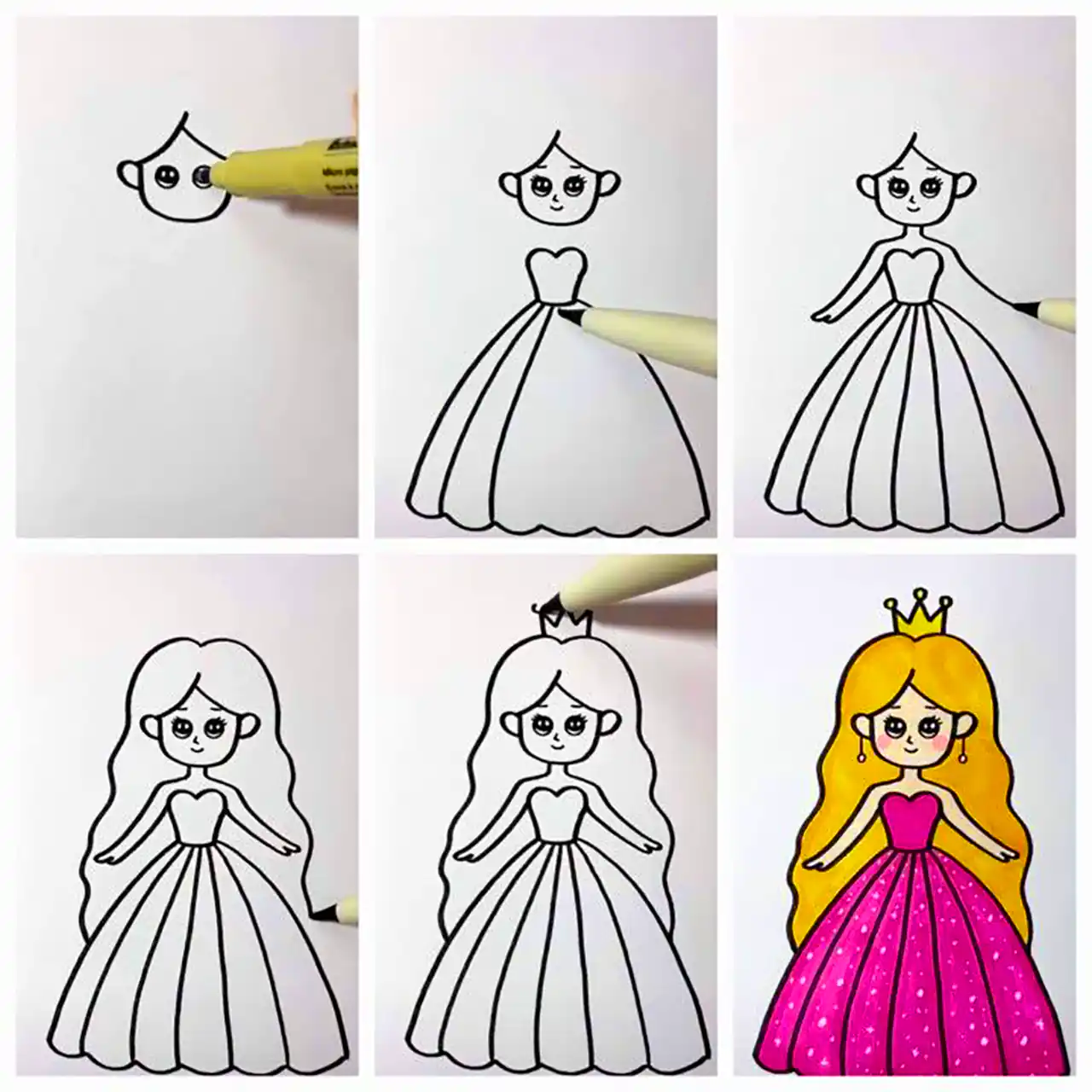 آموزش مرحله به مرحله نقاشی کودک 