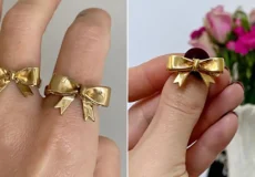 انگشتر نقره ای طرح پاپیون