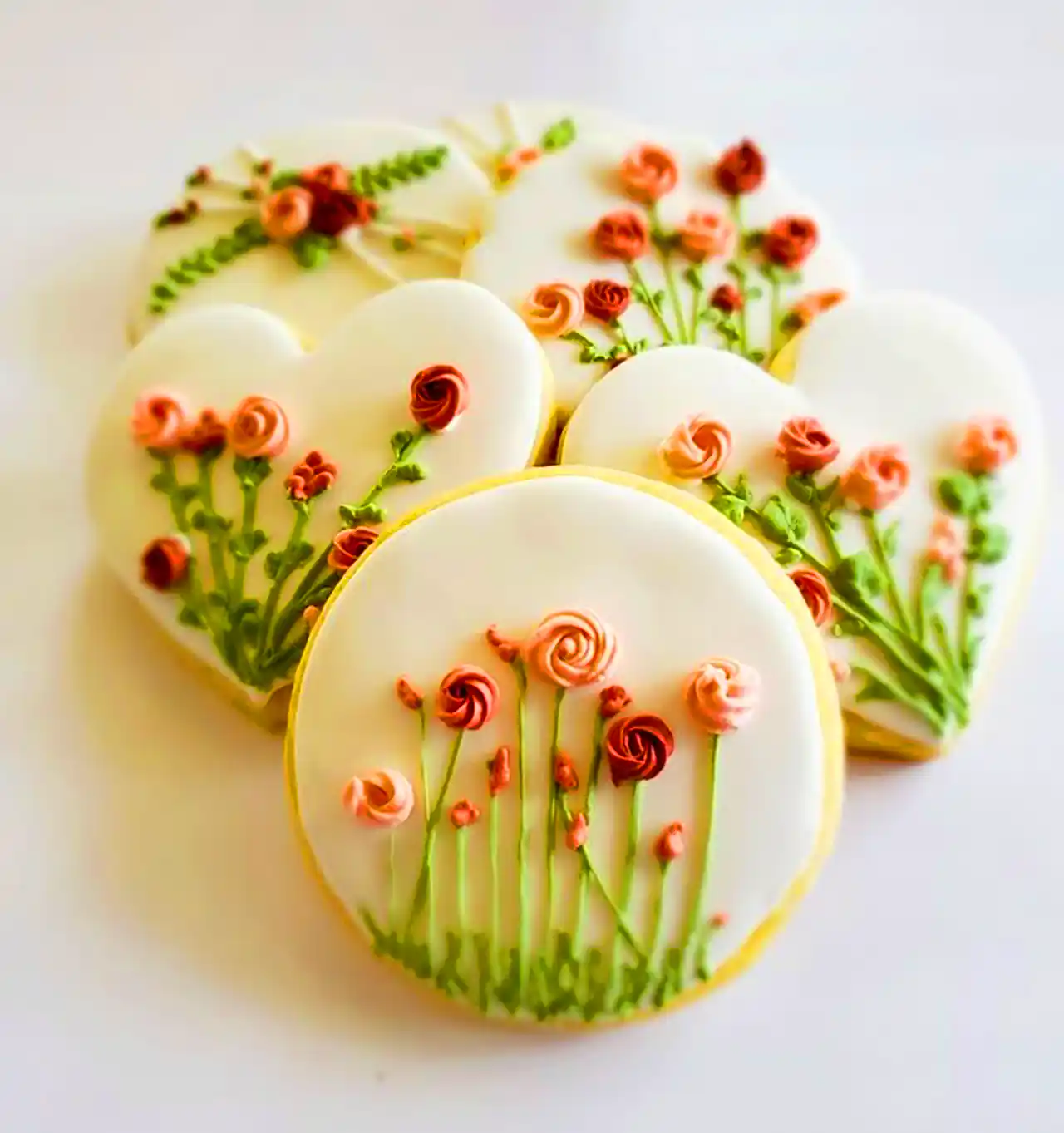 کوکی عاشقانه قلبی صورتی