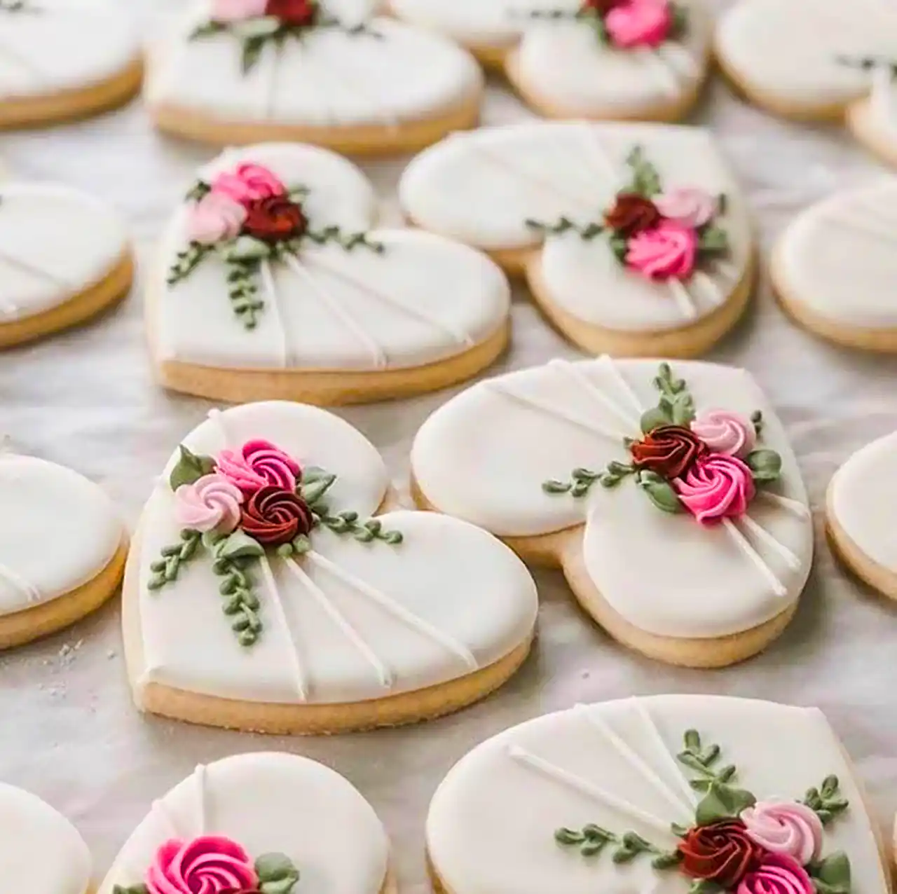 کوکی عاشقانه قلبی صورتی