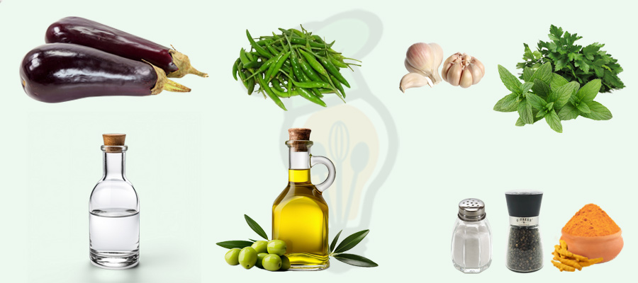 مواد لازم تهیه ترشی بادمجان