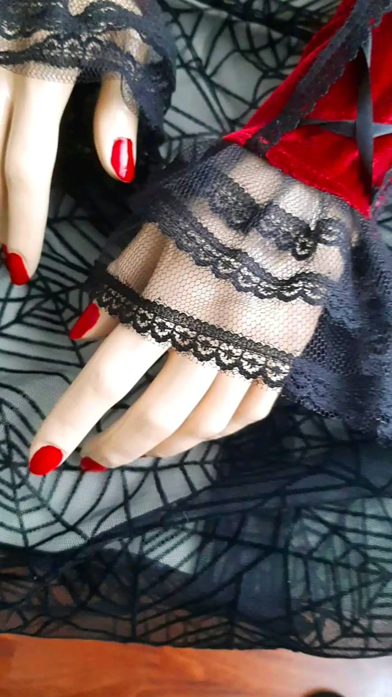 دستبند تور فانتزی مراسم عروسی 