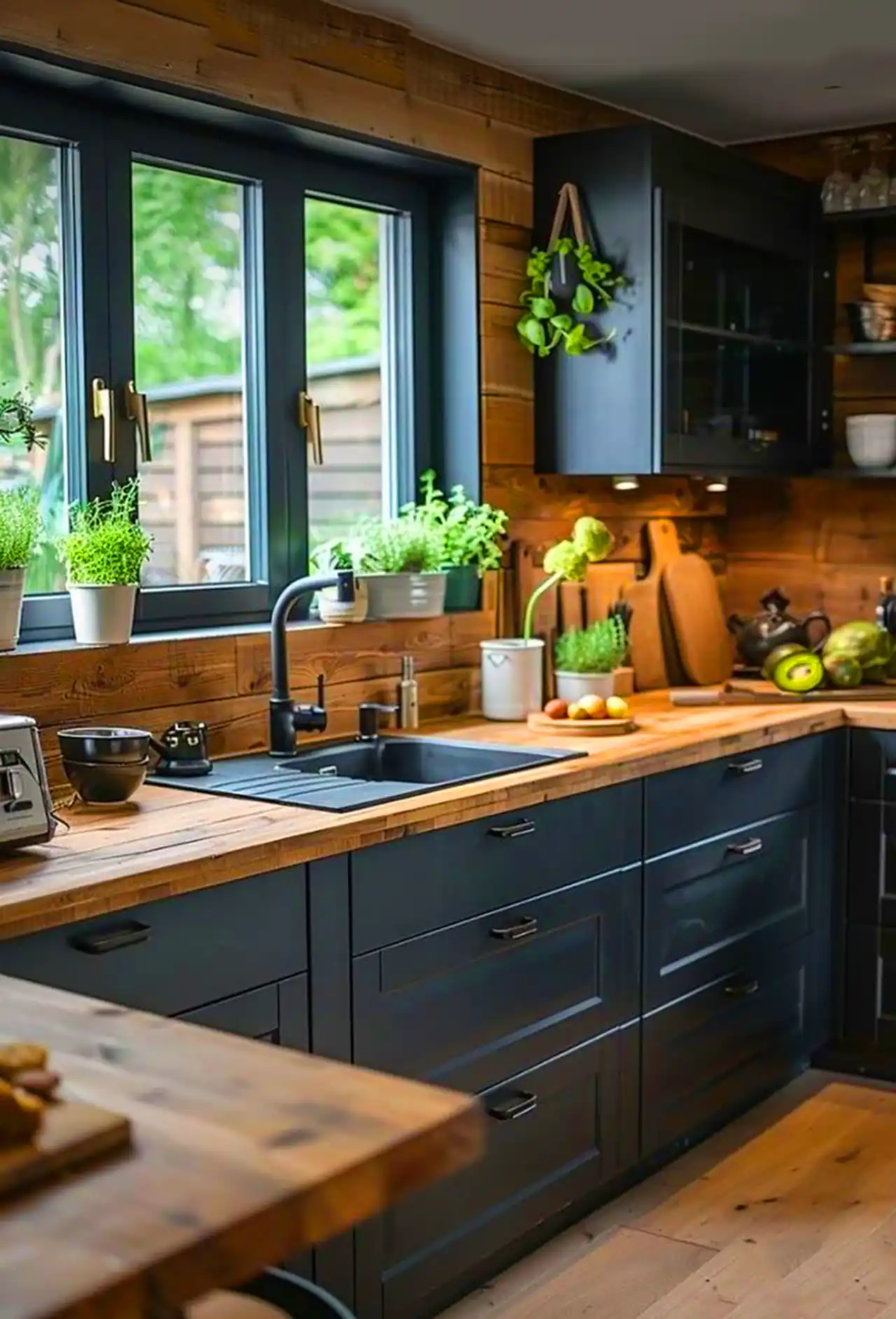 دکوراسیون لاکچری و تیره آشپزخانه