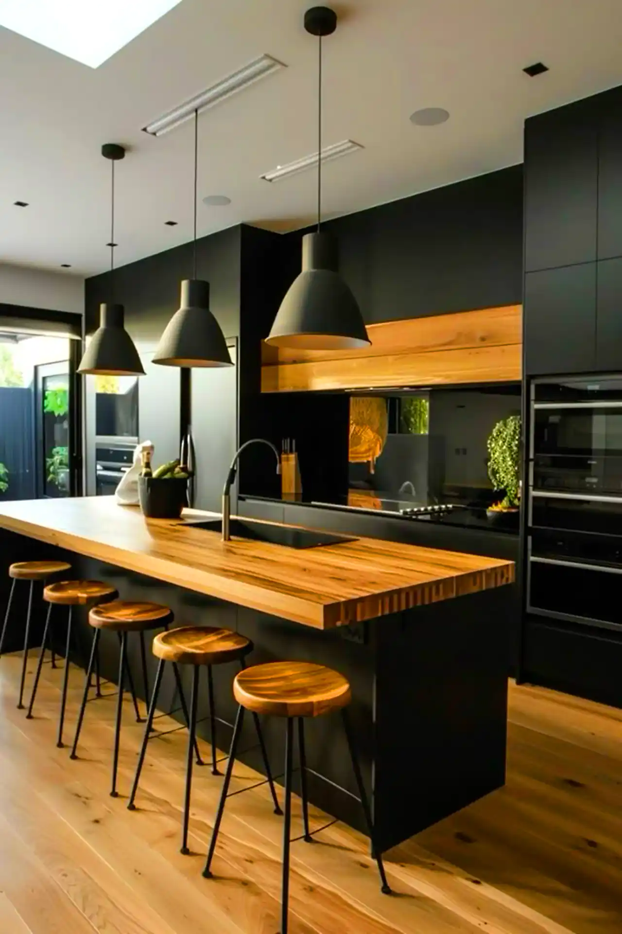 دکوراسیون لاکچری و تیره آشپزخانه