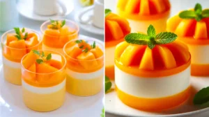 دسر انبه ژلاتینی رنگی