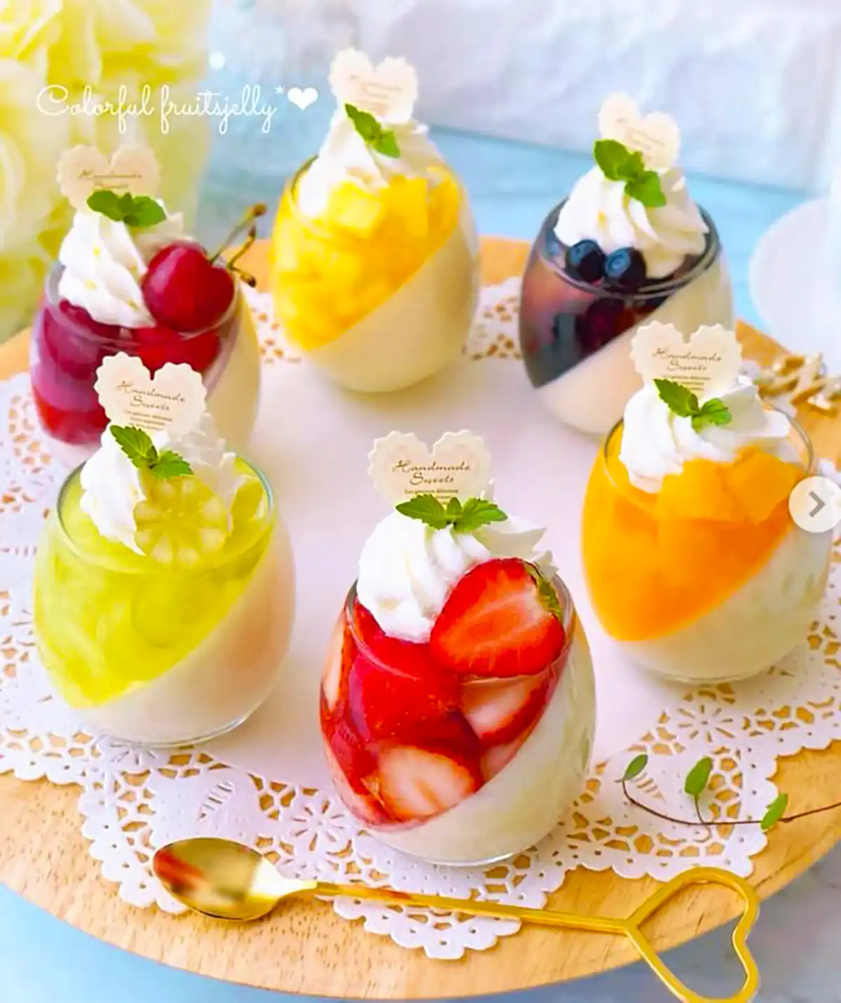 دسر انبه ژلاتینی رنگی