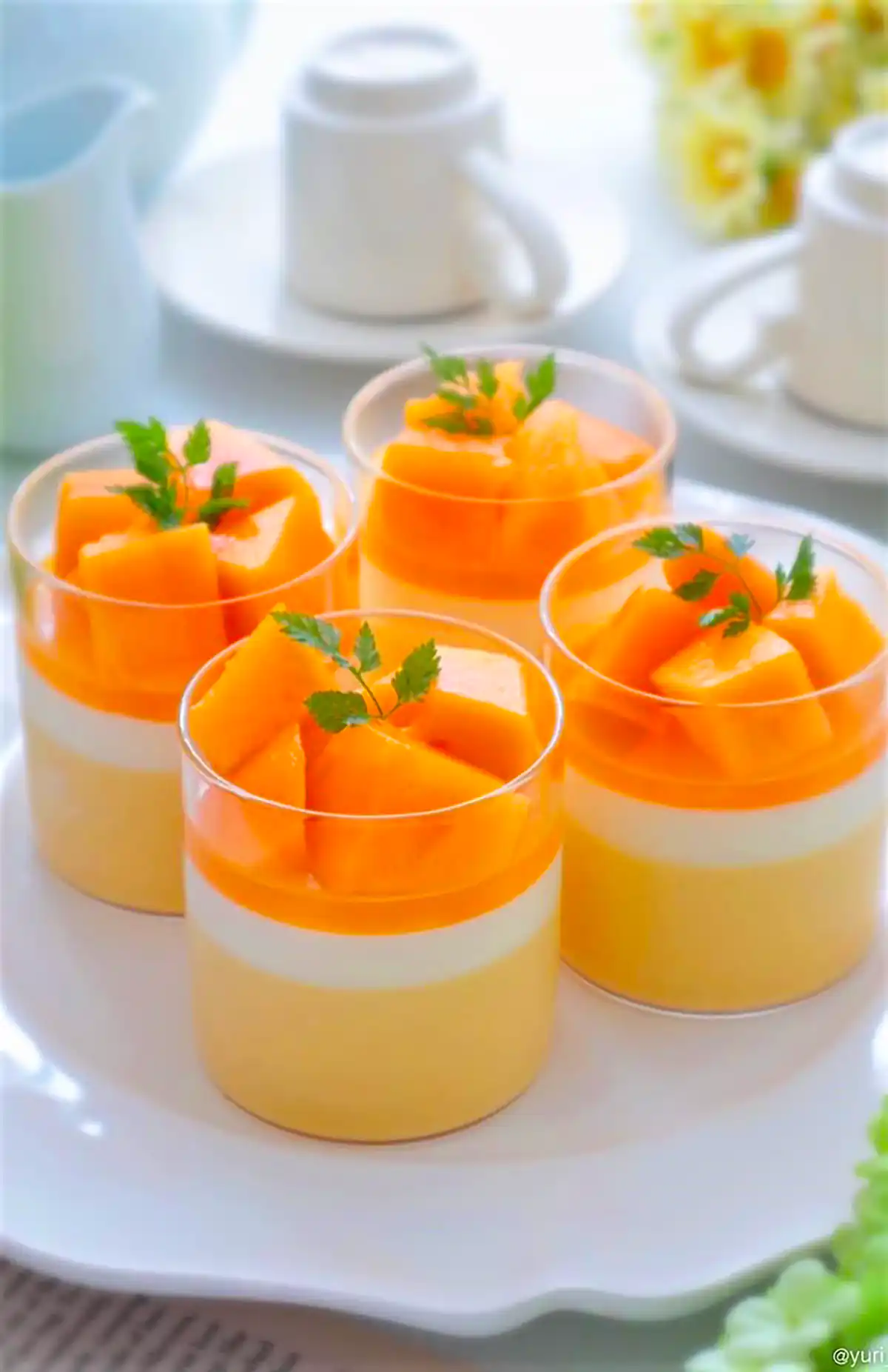 دسر انبه ژلاتینی رنگی