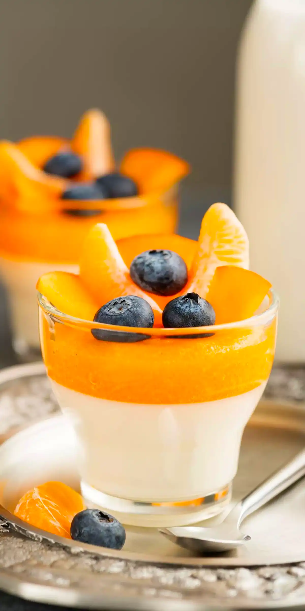 دسر انبه ژلاتینی رنگی