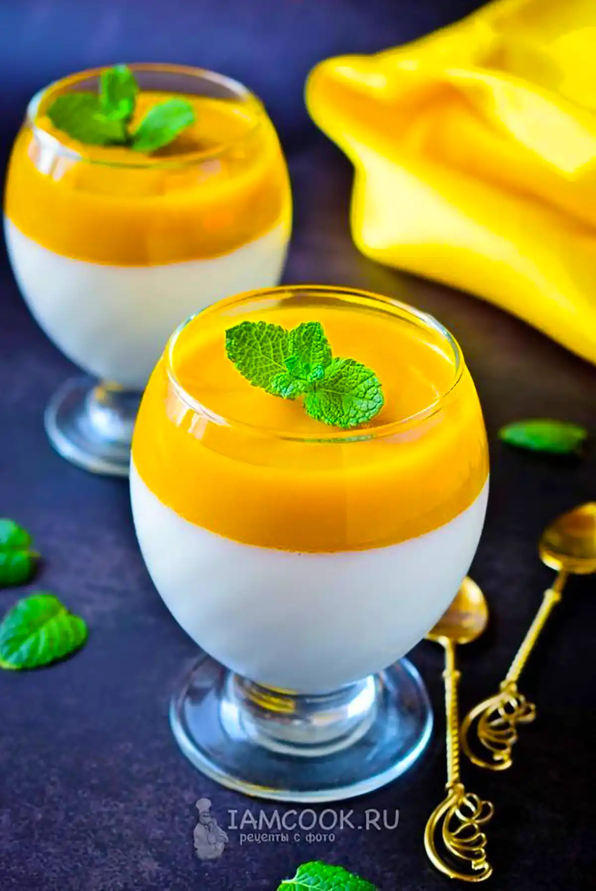 دسر انبه ژلاتینی رنگی