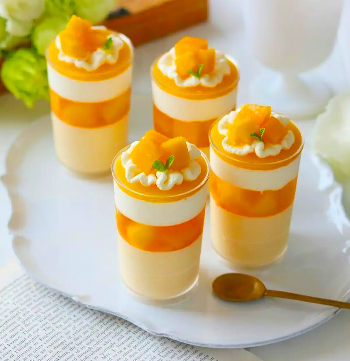 دسر انبه ژلاتینی رنگی