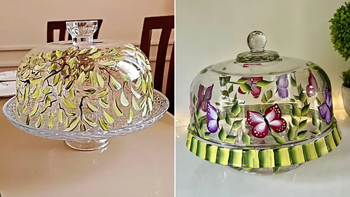 دیس دکوراتیو شیشه ای پذیرایی