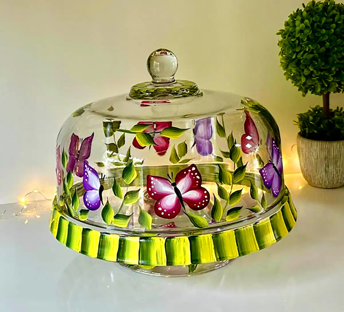 دیس دکوراتیو شیشه ای پذیرایی