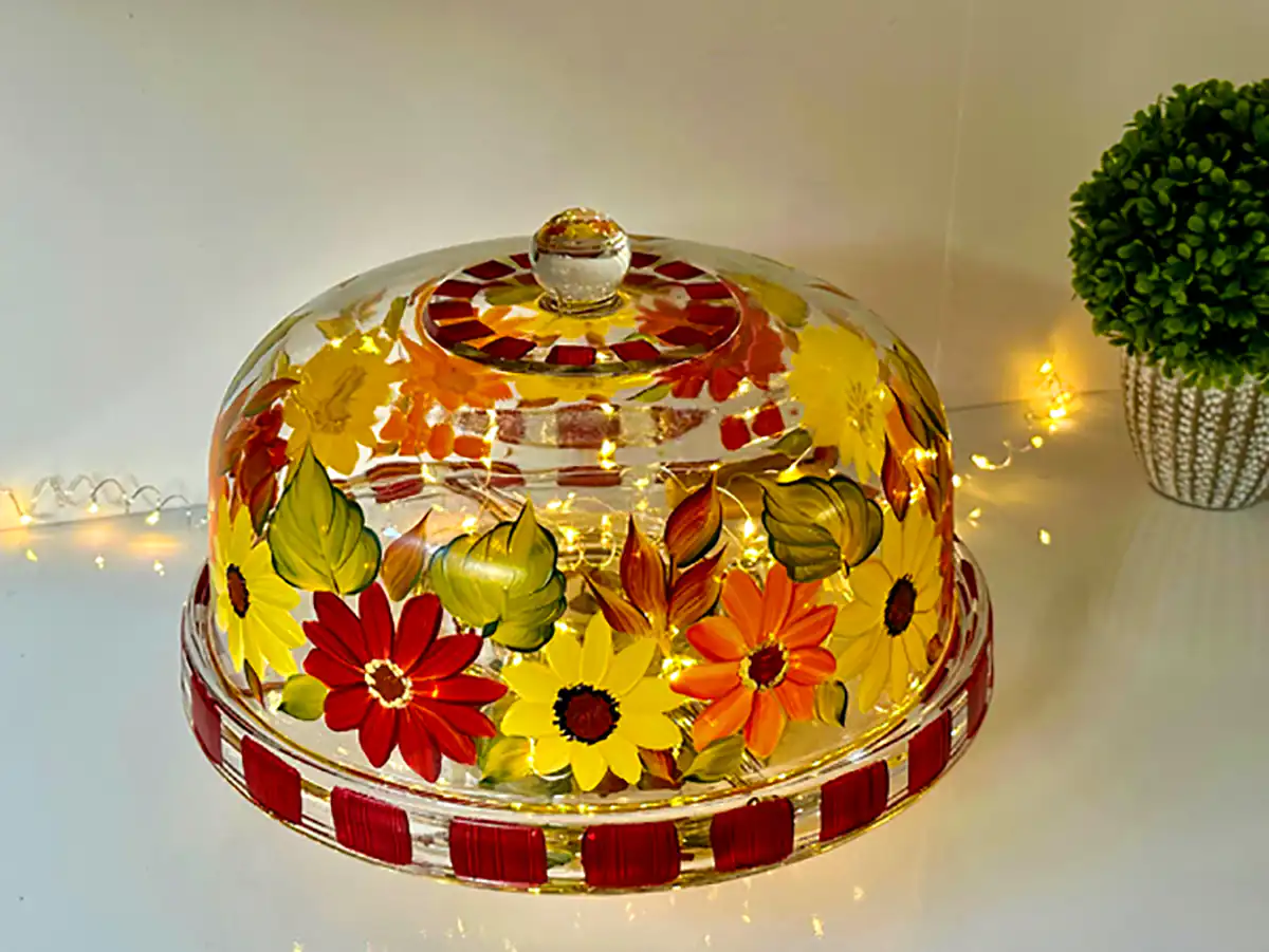 دیس دکوراتیو شیشه ای پذیرایی