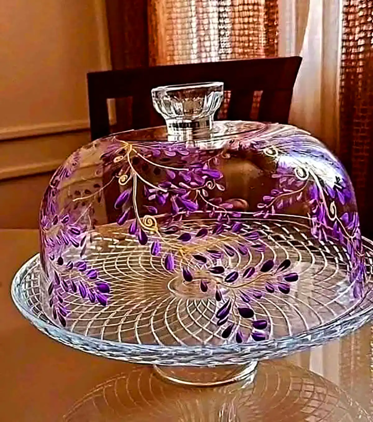 دیس دکوراتیو شیشه ای پذیرایی