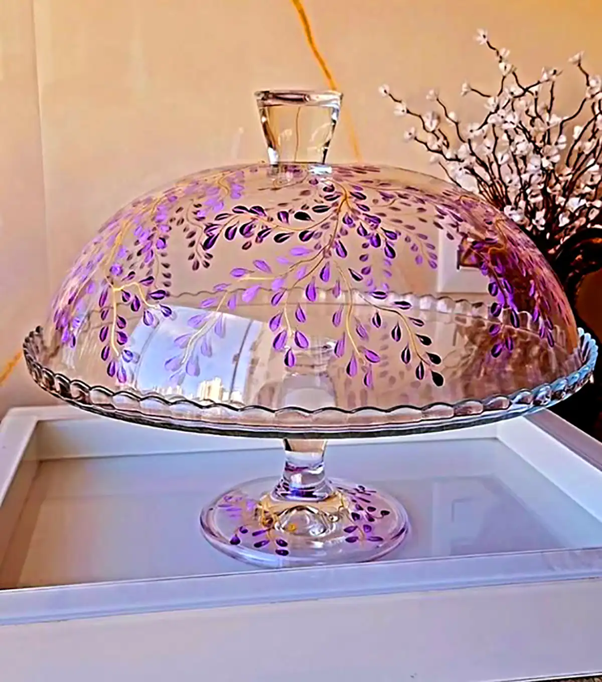 دیس دکوراتیو شیشه ای پذیرایی