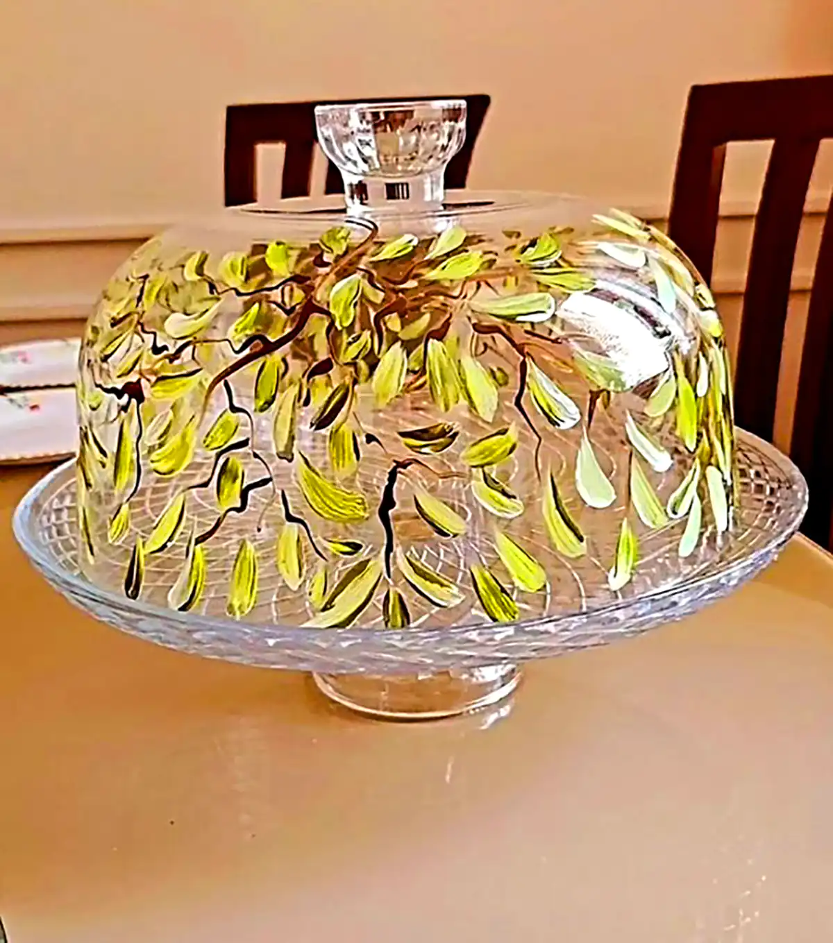 دیس دکوراتیو شیشه ای پذیرایی