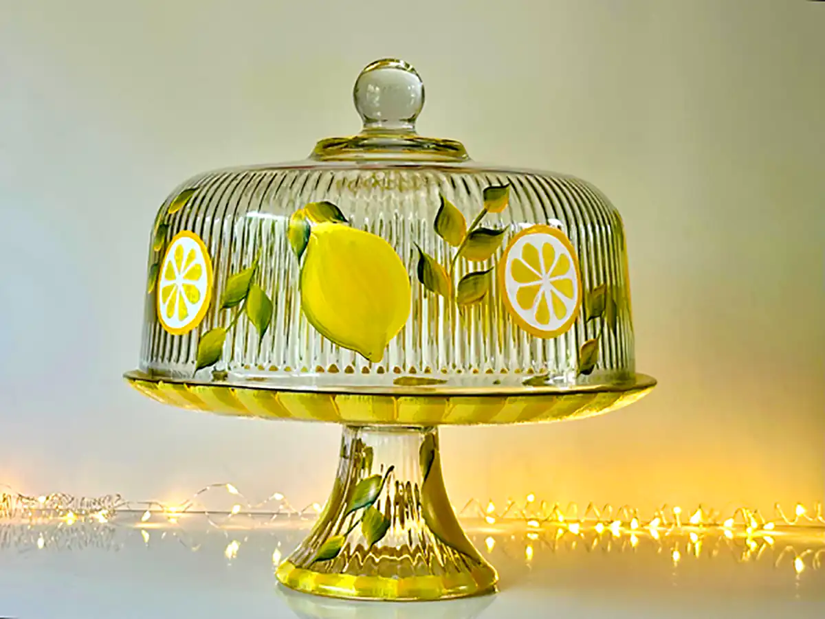 دیس دکوراتیو شیشه ای پذیرایی