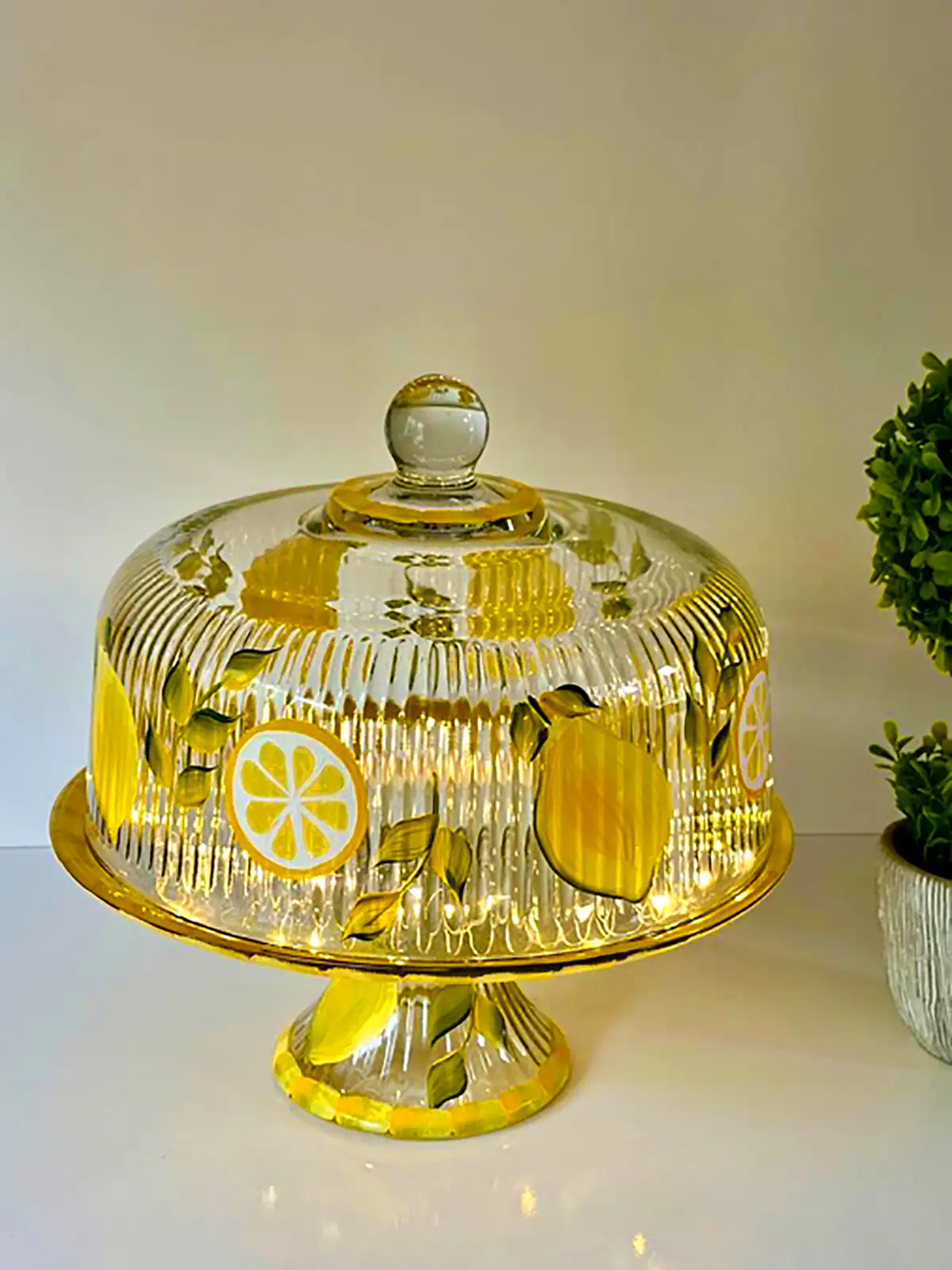 دیس دکوراتیو شیشه ای پذیرایی