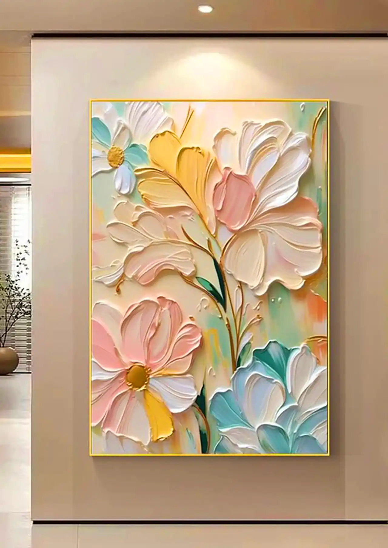دیوارکوب سه بعدی بافت دار شیک