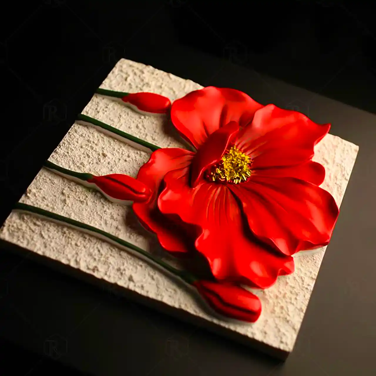 دیوارکوب سه بعدی بافت دار شیک