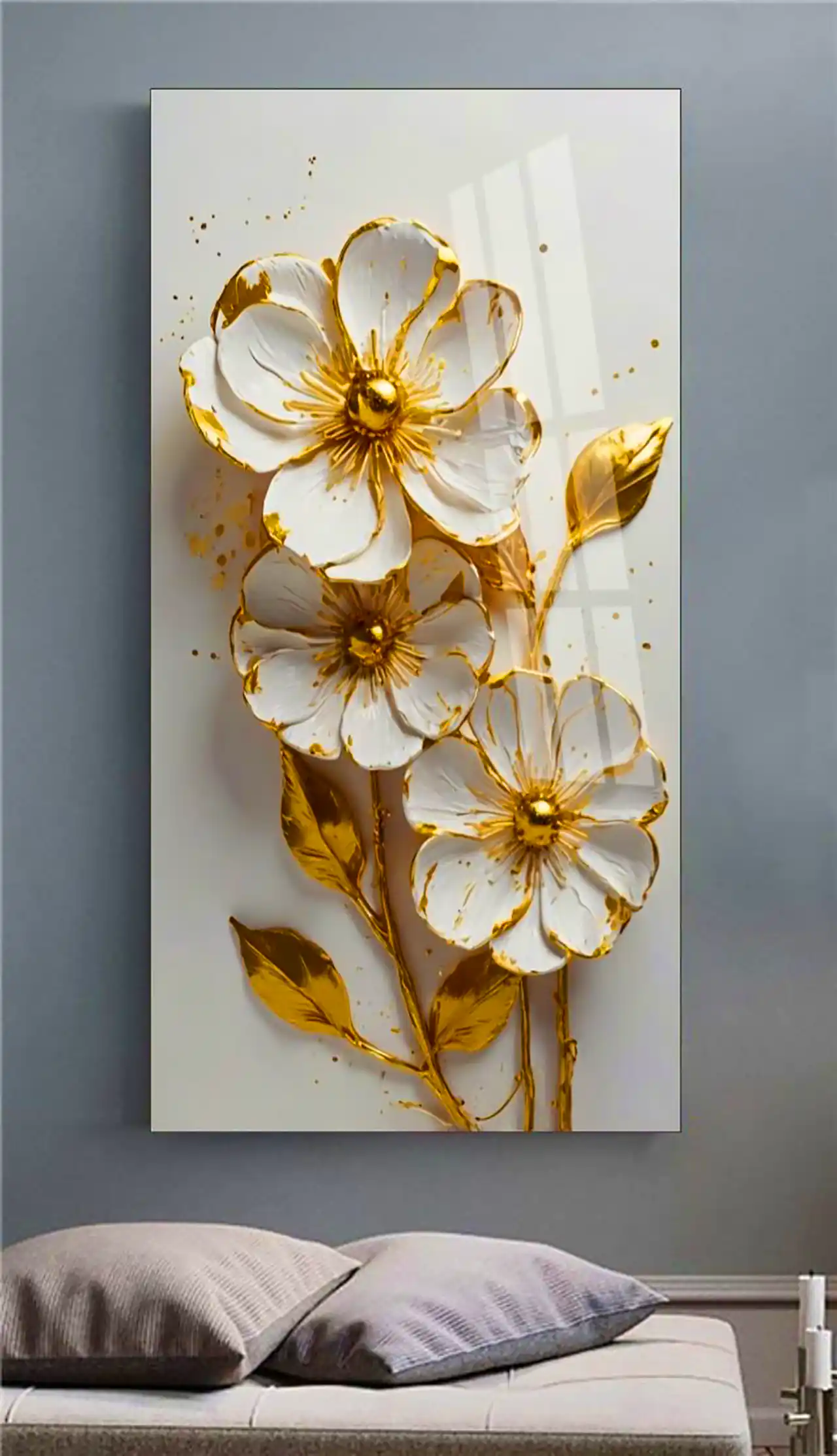 دیوارکوب سه بعدی بافت دار شیک
