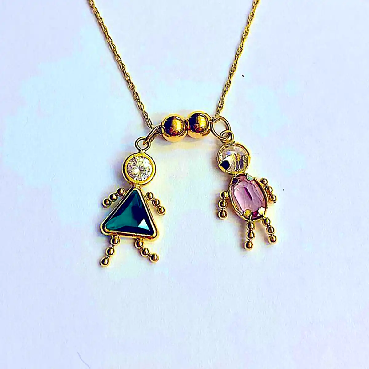 گردنبند طلا نگین دار خانواده