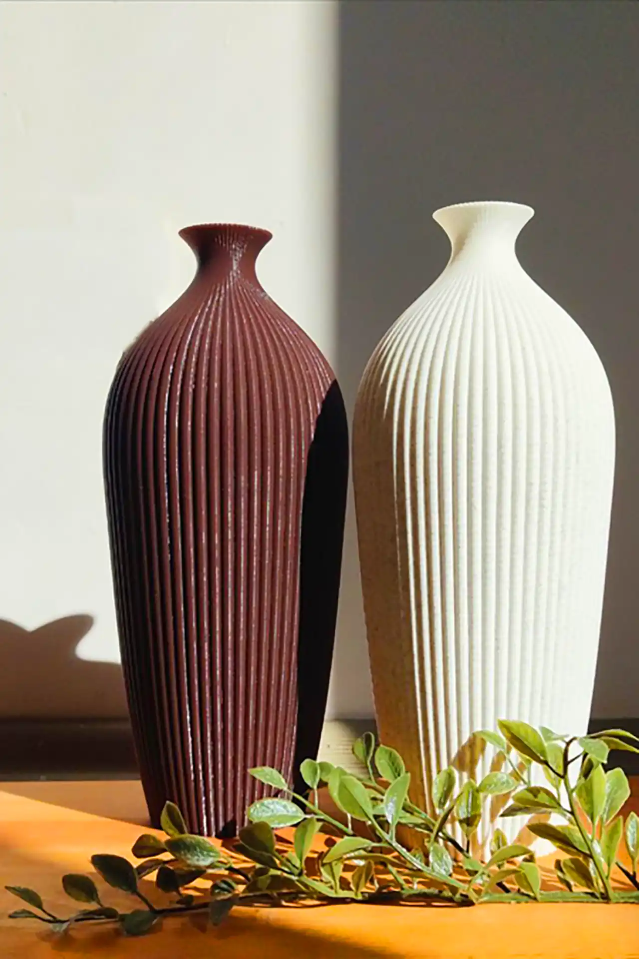 گلدان مدرن دکوری شیاردار 