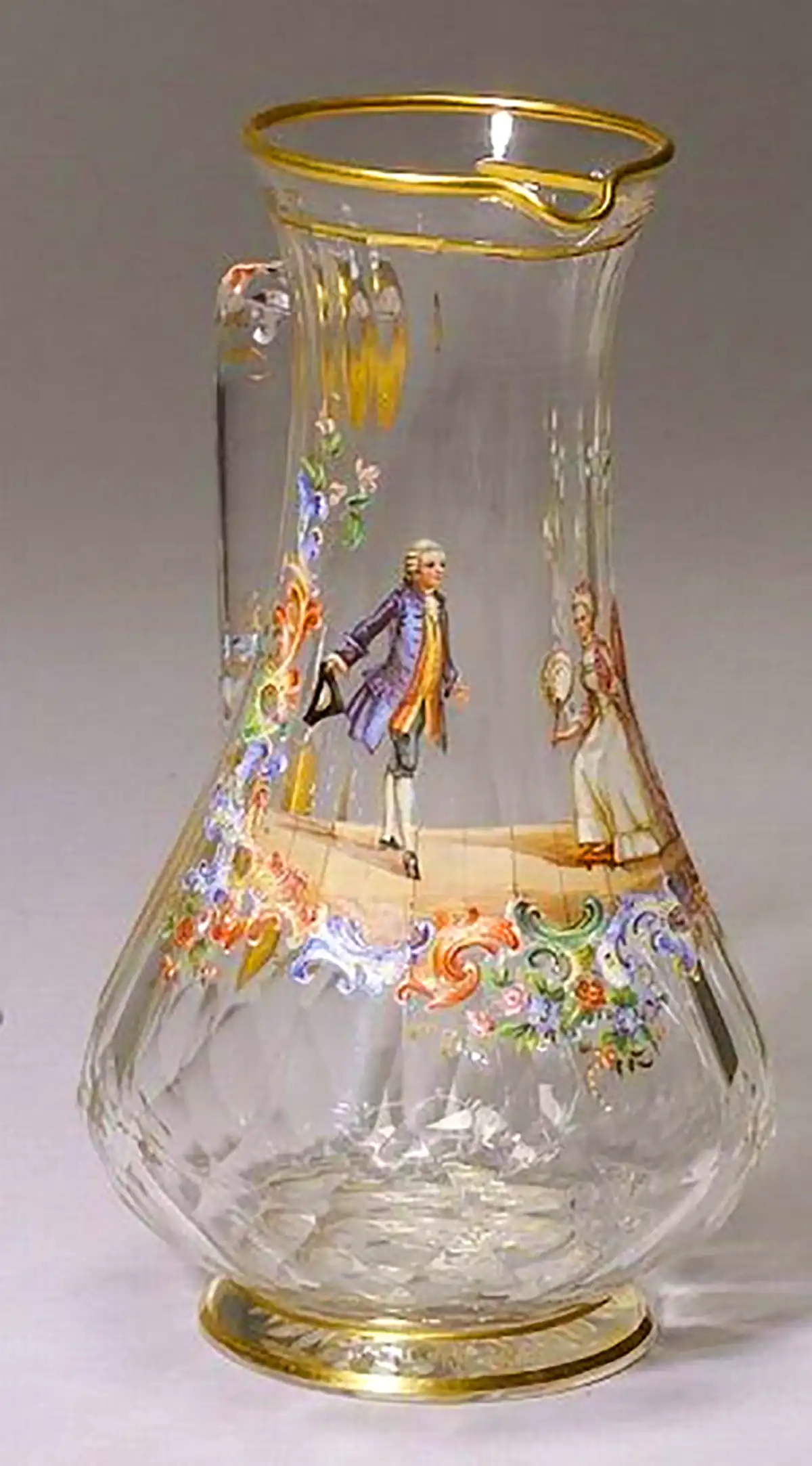 گلدون شیشه ای نقاشی شده