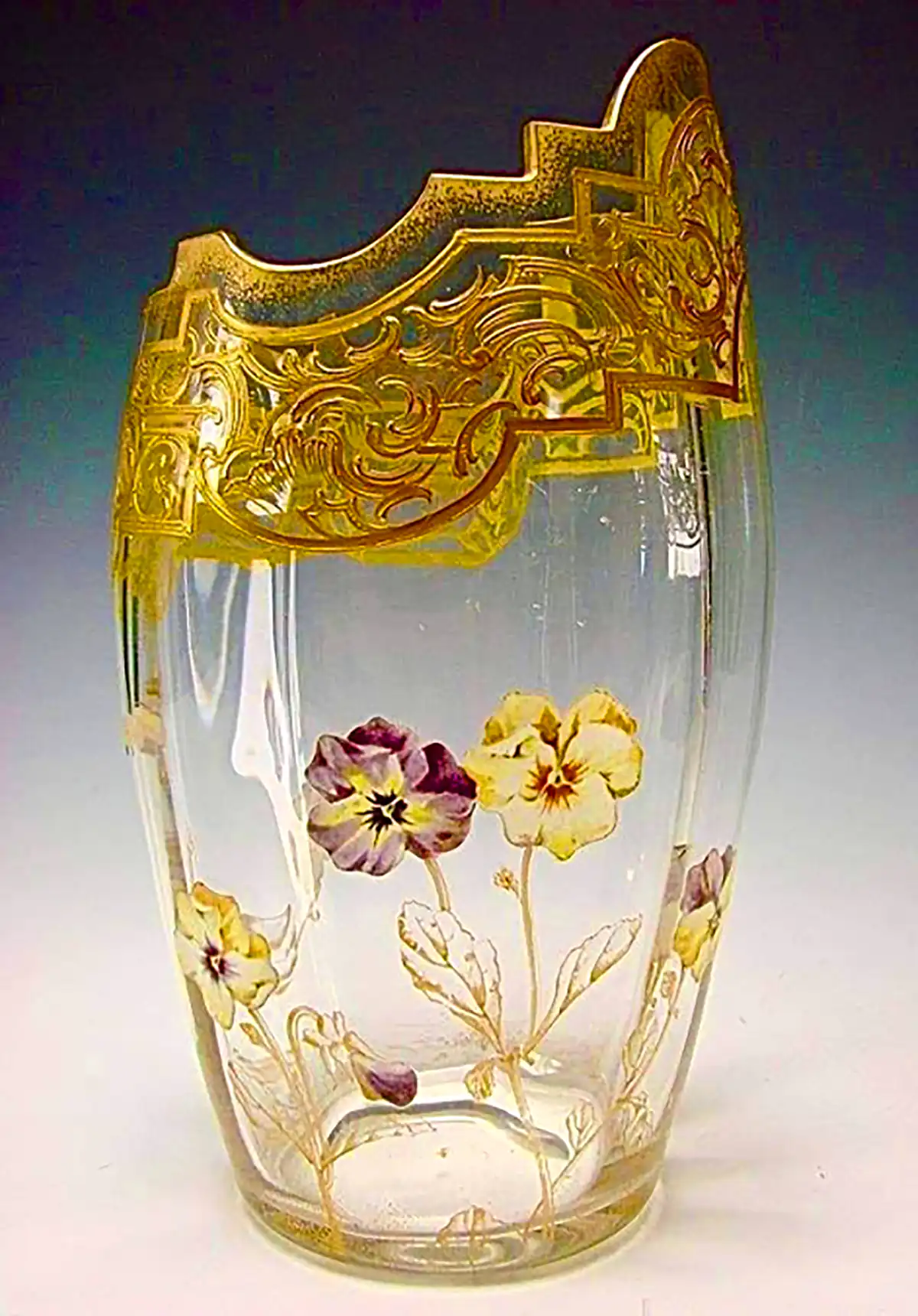 گلدون شیشه ای نقاشی شده