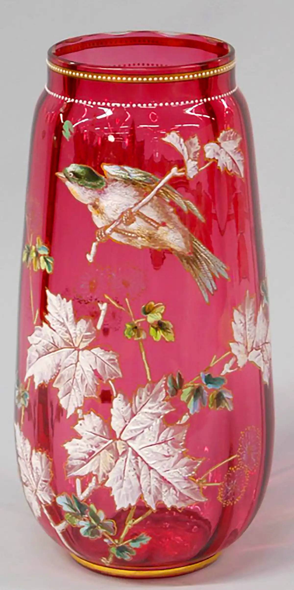 گلدون شیشه ای نقاشی شده