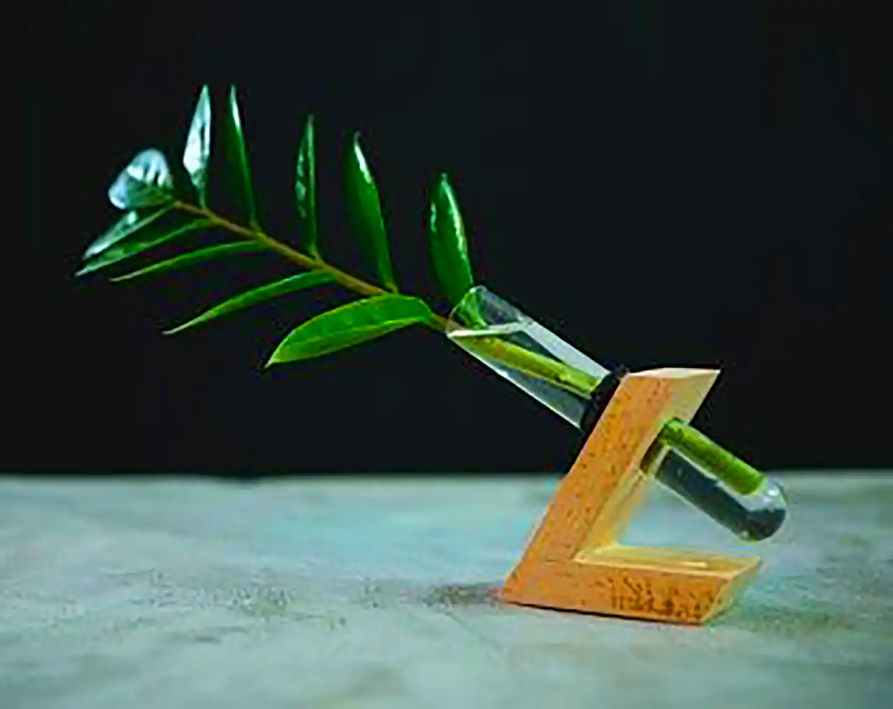گلدون چوبی دکوری رومیزی