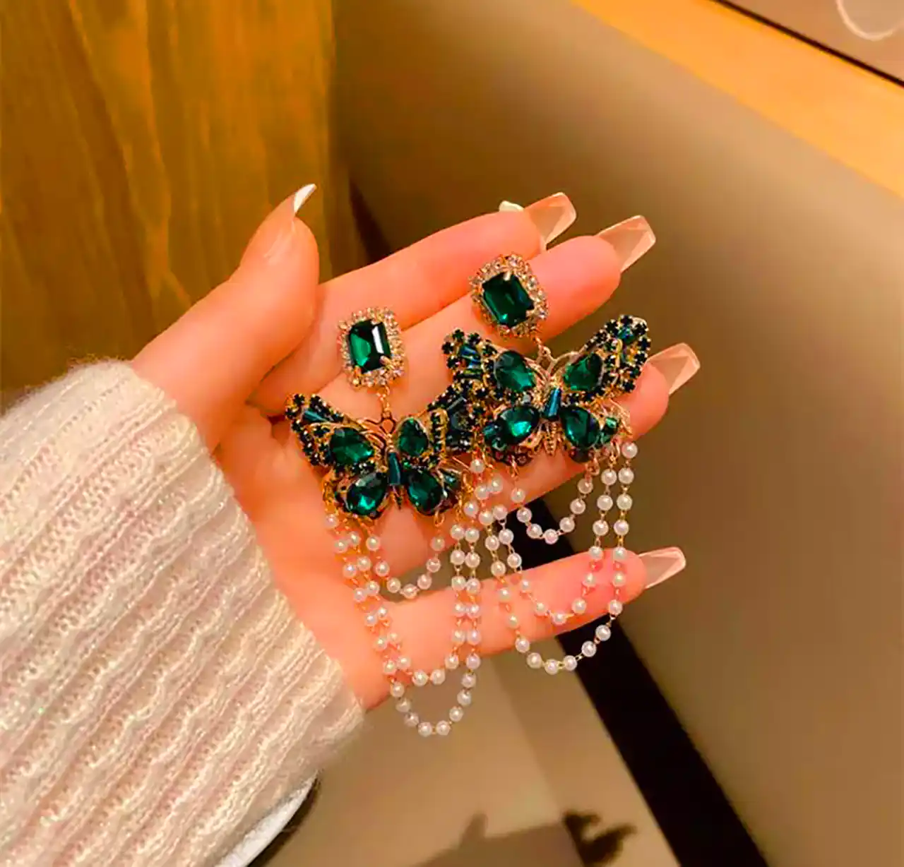 گوشواره زنانه سنگ سلطنتی 
