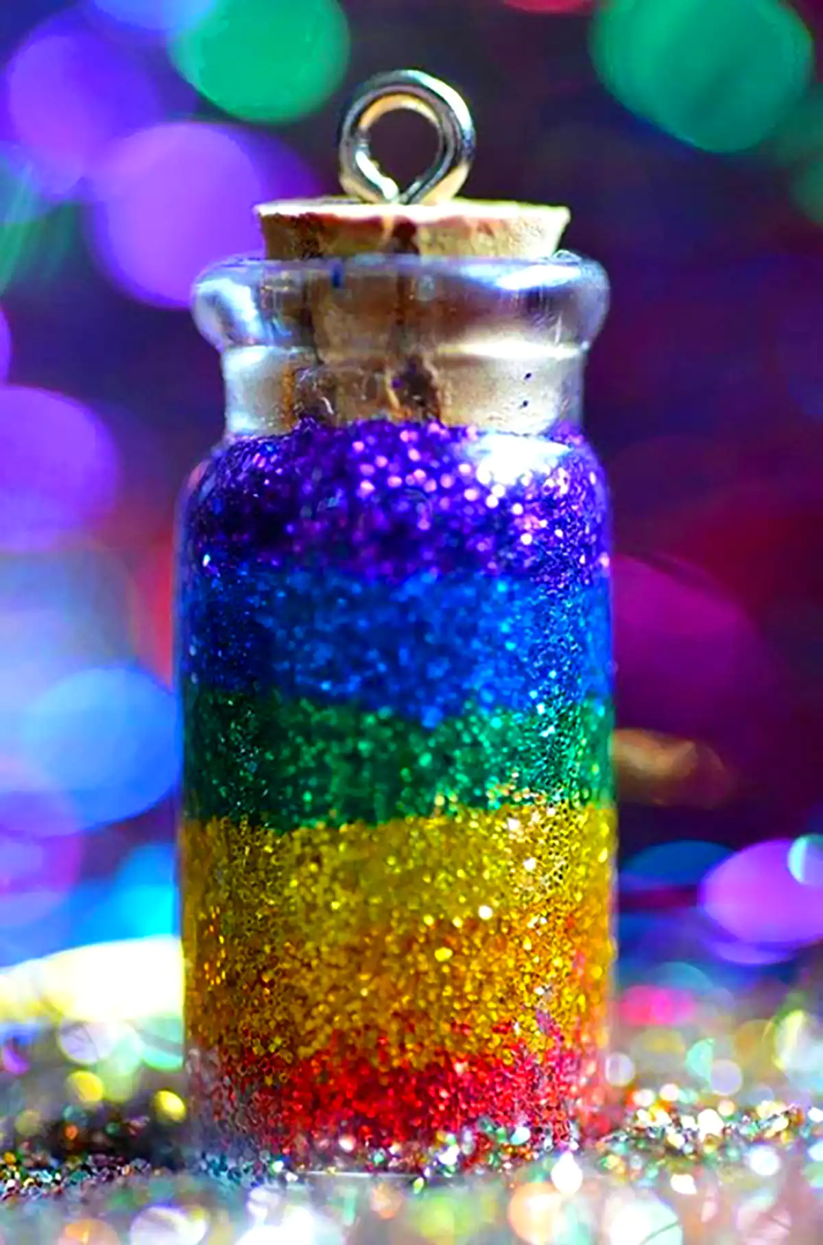 جاکلیدی بطری رنگین کمان