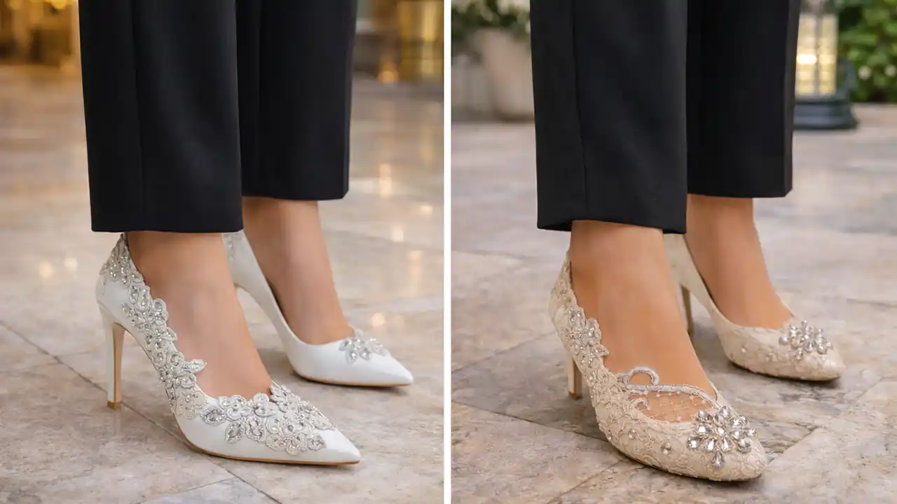 کفش پاشنه بلند عروس