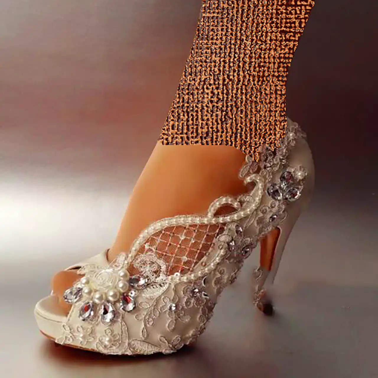 کفش پاشنه بلند عروس 