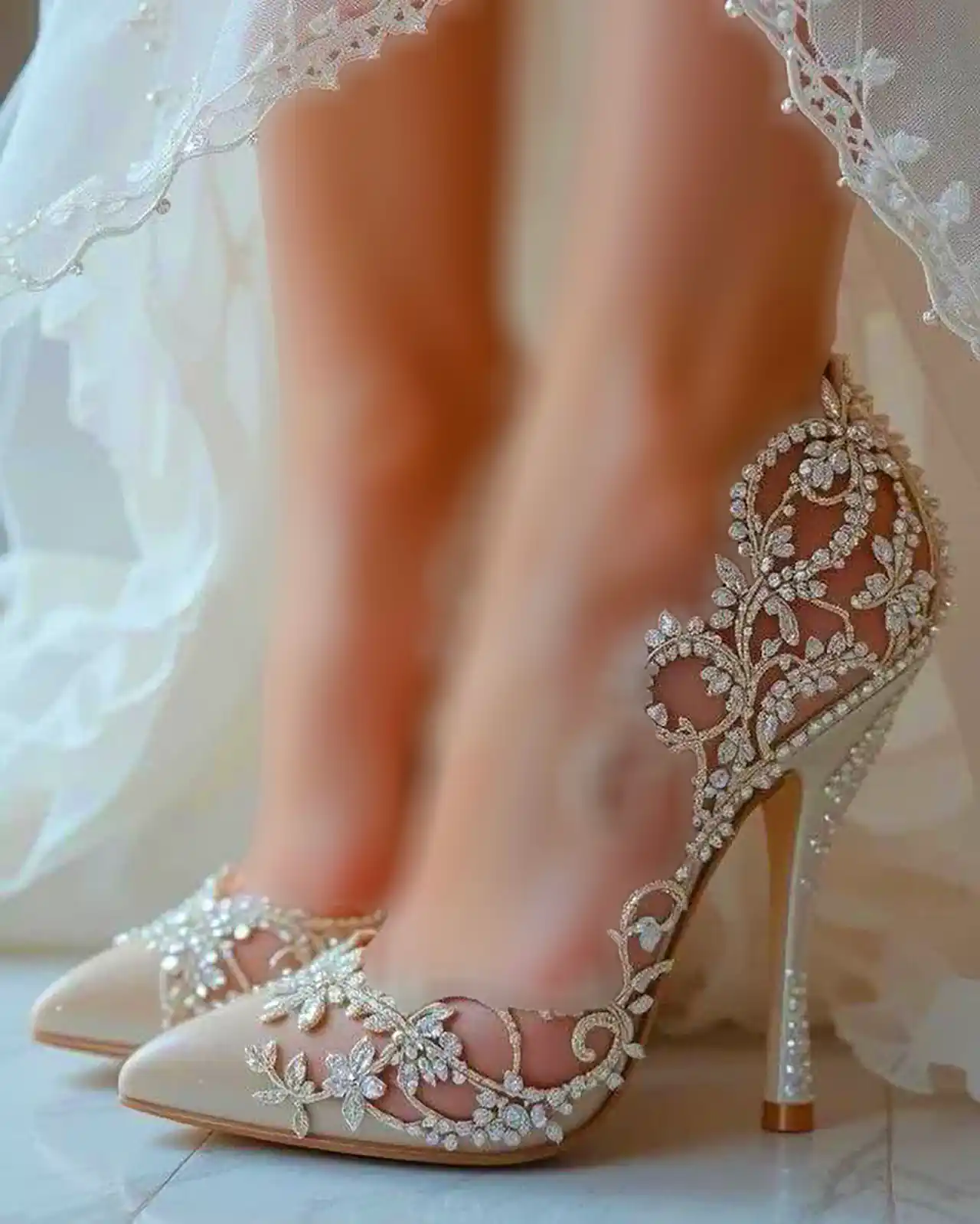 کفش پاشنه بلند عروس 