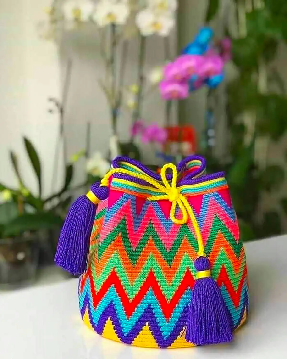 کیف بافتنی رنگارنگ خاص 
