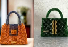 کیف فانتزی دست دوز مهره ای