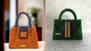 کیف فانتزی دست دوز مهره ای